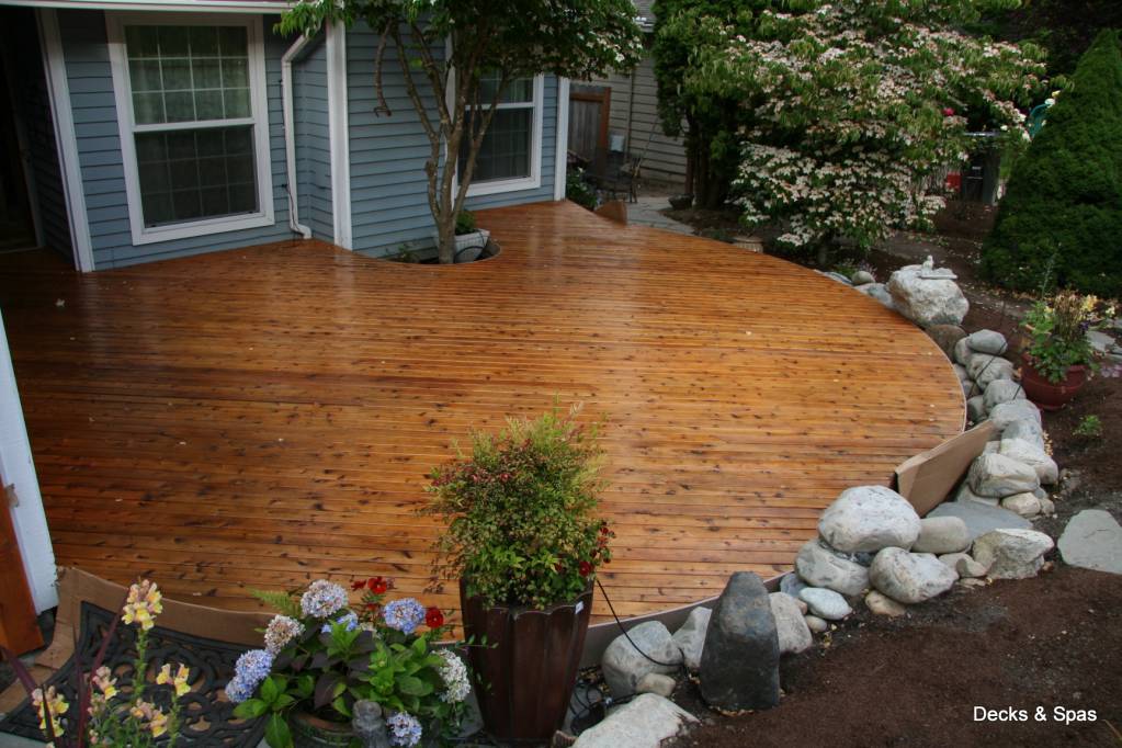A beautiful wooden floor is shown outdoors