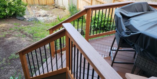 Composite Decking Railing with Covered Sofa