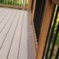 Residential Backyard Gray Composite Deck with railing