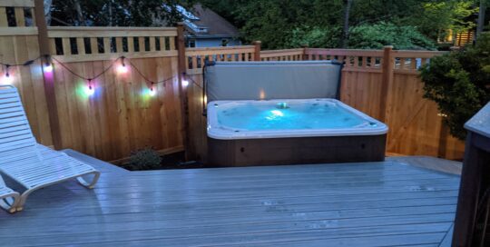 Hot Bath Tub Night View